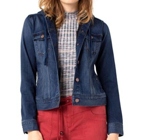 Liverpool Los Angeles Hooded Denim Jacket - Picture 2 of 16